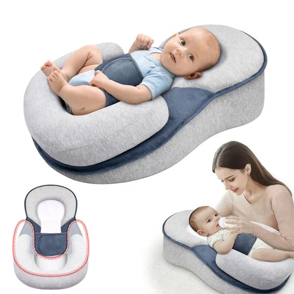 Baby Anti-Reflux Lounger Pillow With Side Support