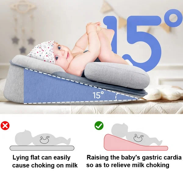 Baby Anti-Reflux Lounger Pillow With Side Support